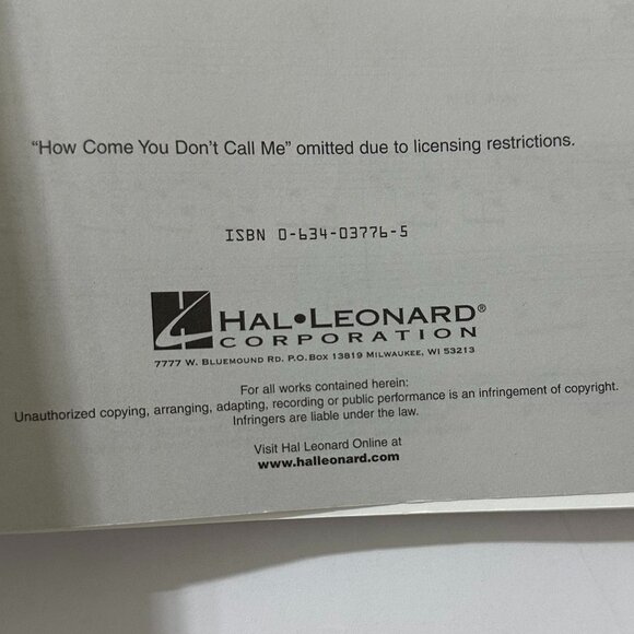 3/$20 Hal Leonard | Alicia Keys 'Songs in A minor' Songbook/ Sheet Music 2001 - Picture 5 of 8